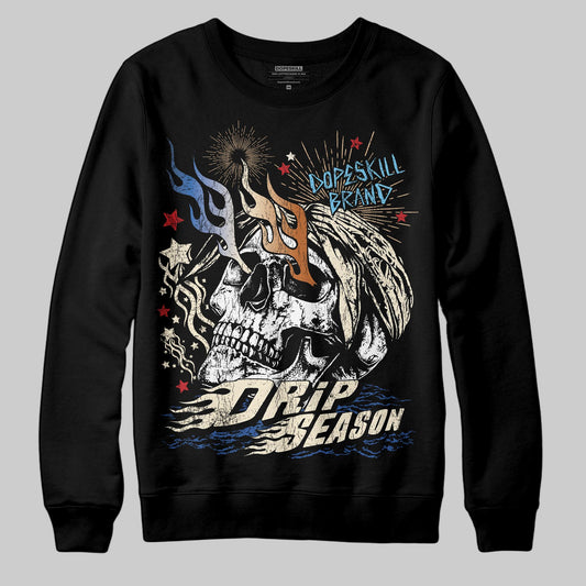 Jordan 17 Retro Low SP Infinite Archives DopeSkill Sweatshirt Drip Season Graphic Streetwear - Black