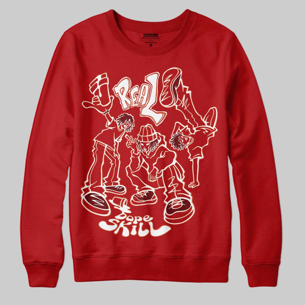 Nigel Sylvester x Air Jordan 4 ‘Brick by Brick’ DopeSkill Sweatshirt Real Y2K Players Graphic Streetwear - Red