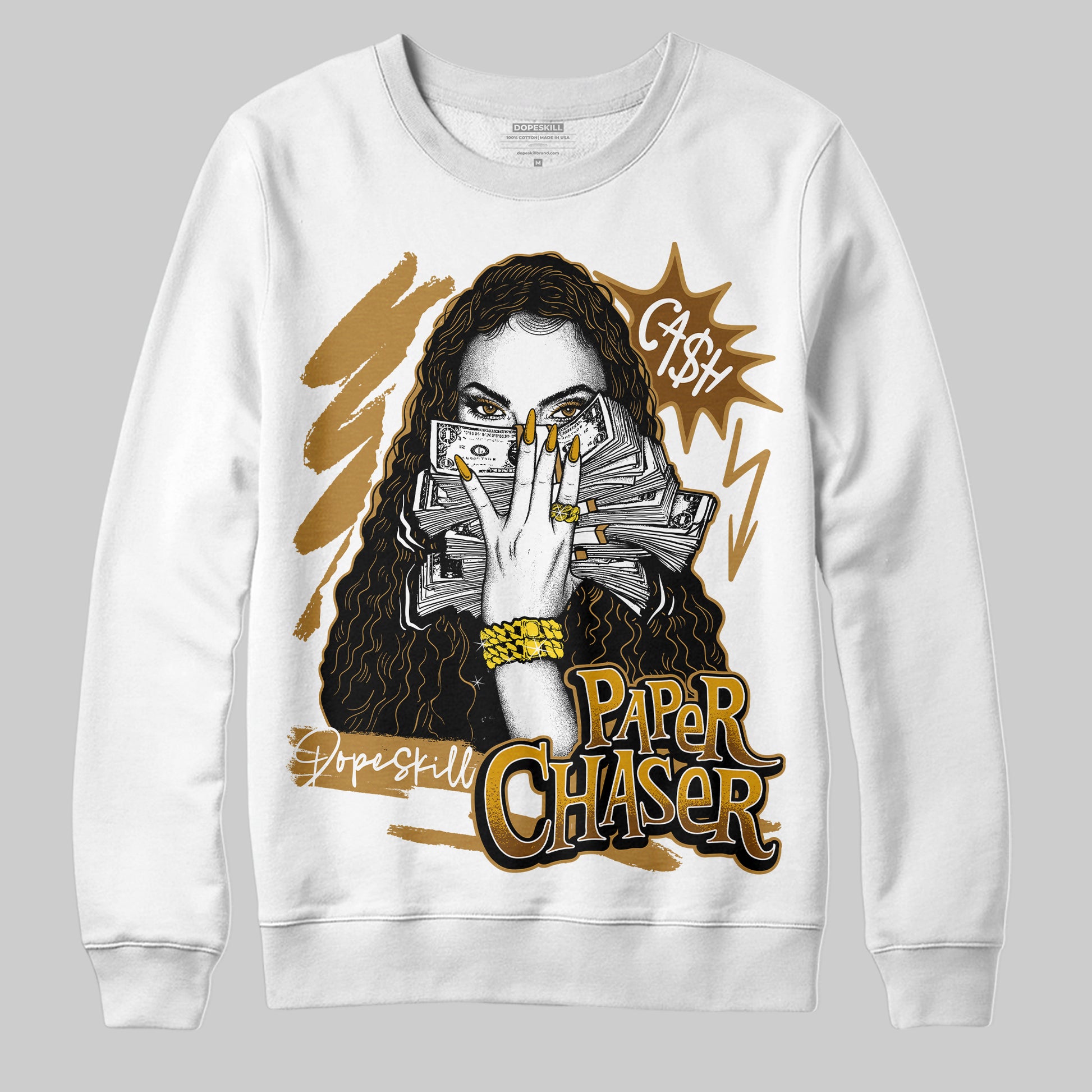 Jordan 13 Wheat 2023 DopeSkill Sweatshirt NPC Graphic Streetwear - White