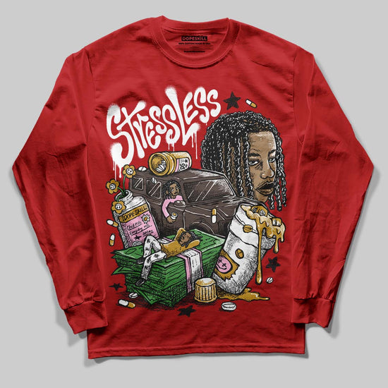 Nigel Sylvester x Air Jordan 4 ‘Brick by Brick’ DopeSkill Long Sleeve T-Shirt Stressless Graphic Streetwear - Red