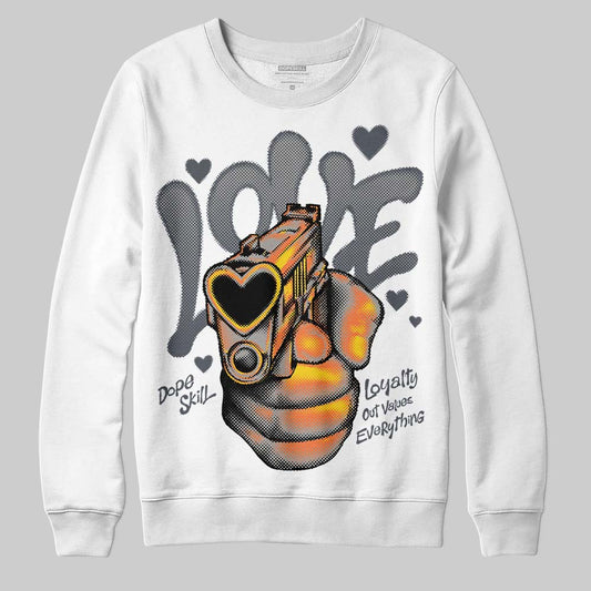 Jordan 11 Cool Grey DopeSkill Sweatshirt Love Shot Graphic Streetwear - White