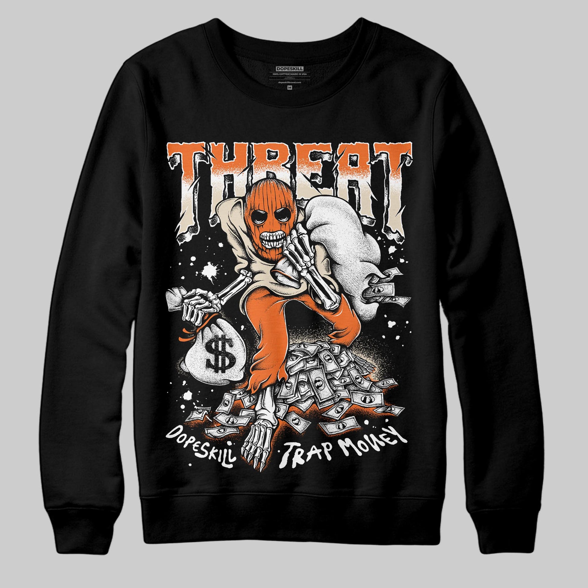 Jordan 3 “Starfish” DopeSkill Sweatshirt Threat Graphic Streetwear - Black