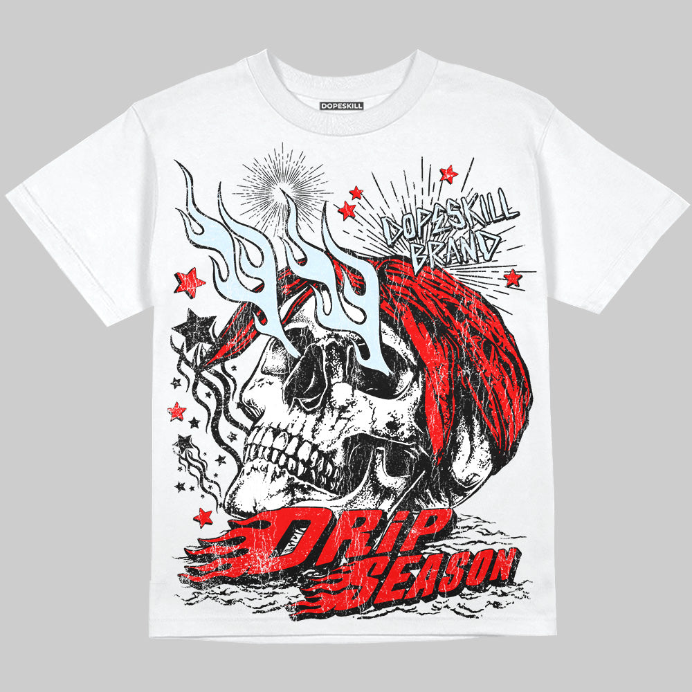 Jordan 11 Retro Cherry DopeSkill Oversize Print T-Shirt Drip Season Graphic Streetwear