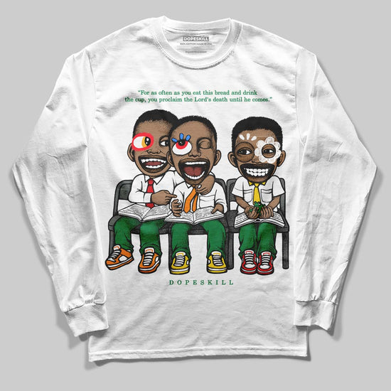 Jordan 5 “Lucky Green” DopeSkill Long Sleeve T-Shirt First Sunday Graphic Streetwear - White