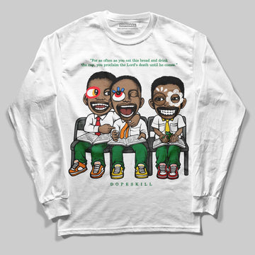 Jordan 5 “Lucky Green” DopeSkill Long Sleeve T-Shirt First Sunday Graphic Streetwear - White