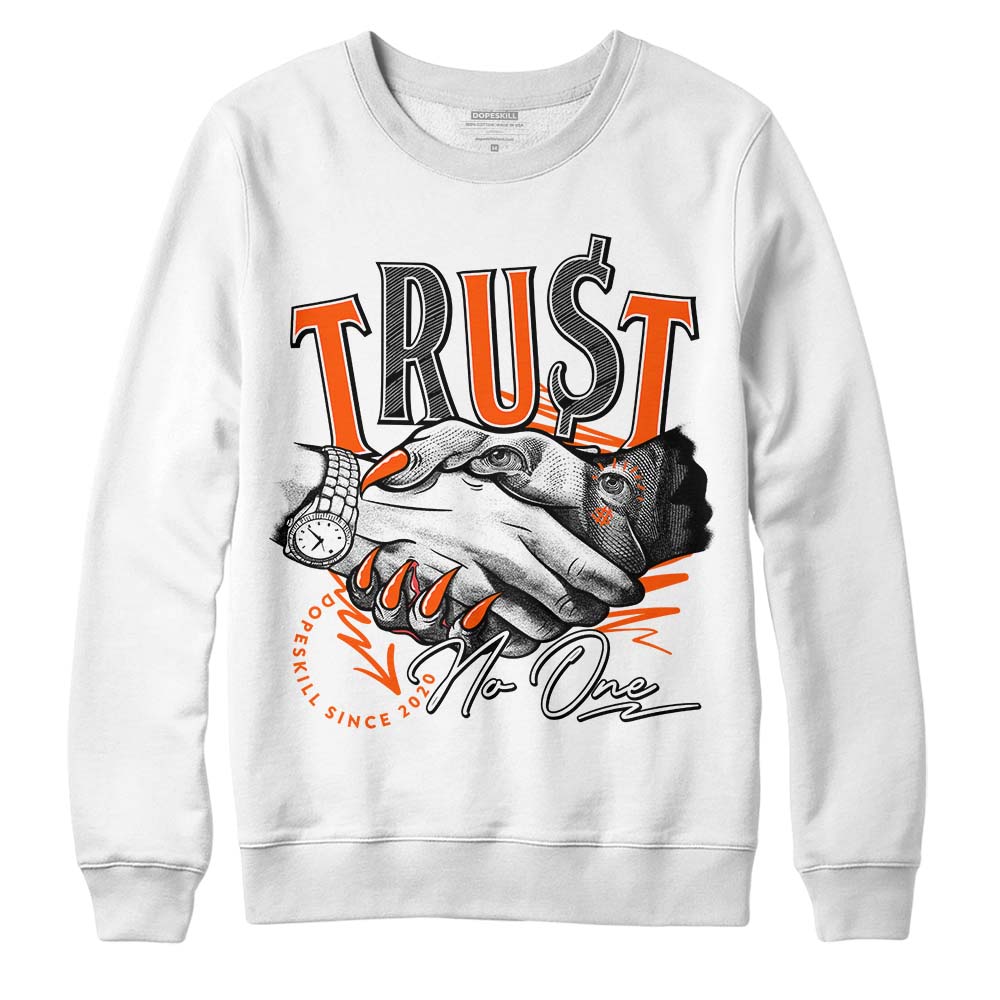 MSCHF Super Normal 2 Orange Milk DopeSkill Sweatshirt Trust No One Graphic Streetwear - White
