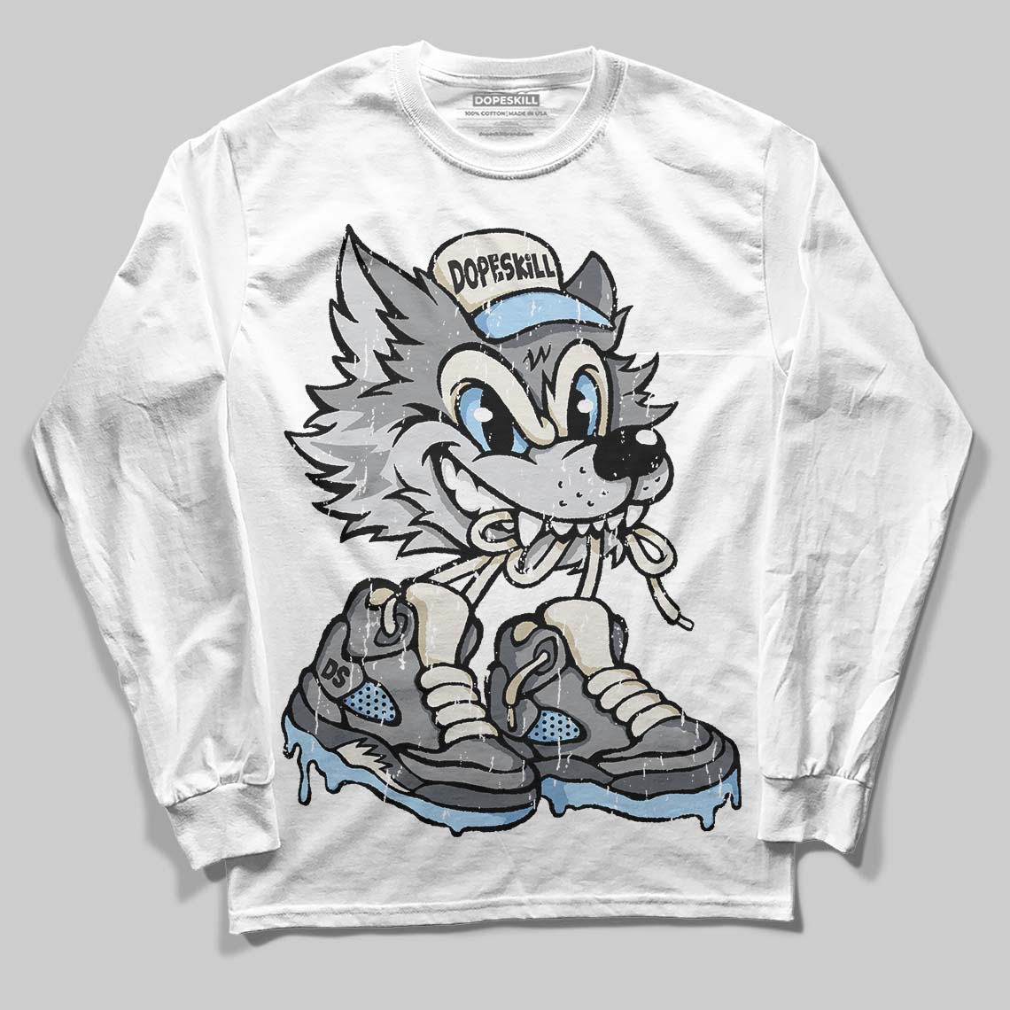 Jordan 5 Wolf Grey Long Sleeve Shirt| Wolf Grey 5s DopeSkill