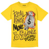 Jordan 6 “Yellow Ochre”  DopeSkill Yellow T-shirt Real Ones Move In Silence Graphic Streetwear