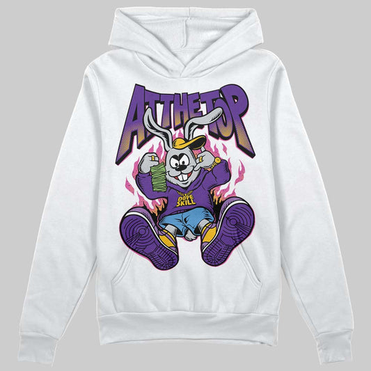 PURPLE Sneakers DopeSkill Hoodie Sweatshirt At The Top Graphic Streetwear - White