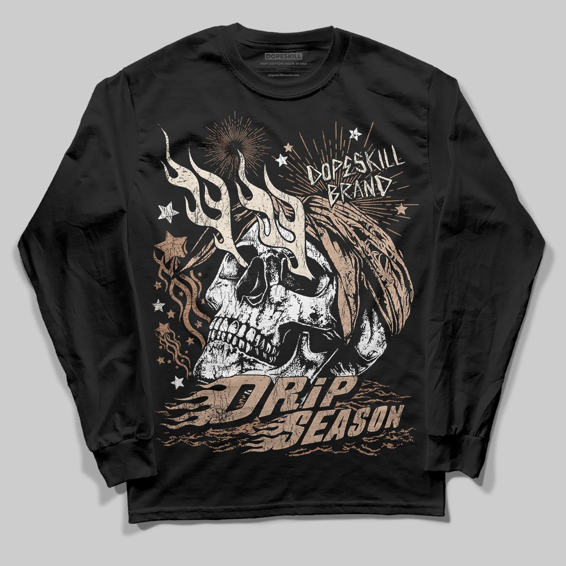 Jordan 4 Retro Cozy Girl DopeSkill Long Sleeve T-Shirt Drip Season Graphic Streetwear - black