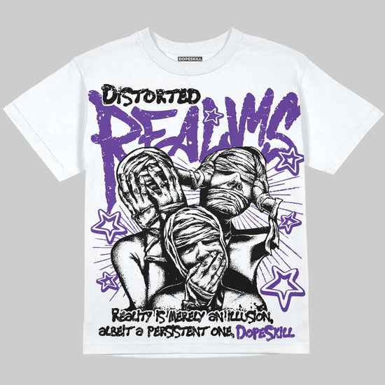 PURPLE Sneakers DopeSkill Oversize Print T-Shirt Distorted Realms Graphic Streetwear