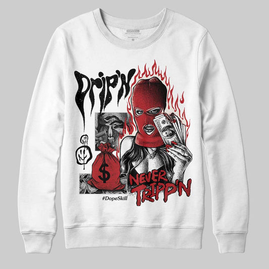 Nigel Sylvester x Jordan 1 Low OG “Nitro” DopeSkill Sweatshirt Drip'n Never Tripp'n Graphic Streetwear - White