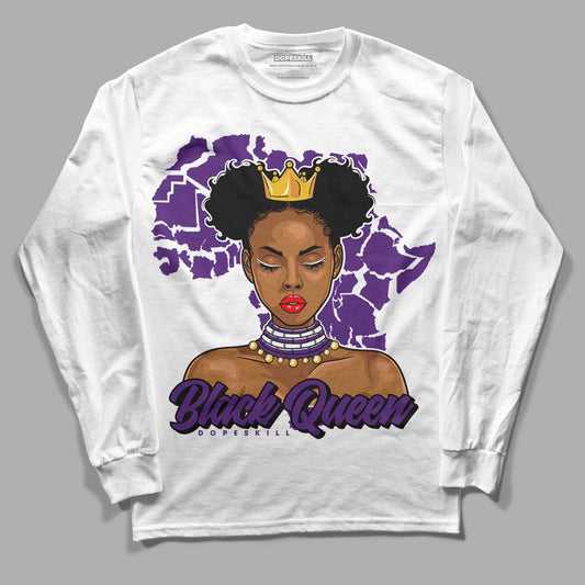 Jordan 12 “Field Purple” DopeSkill Long Sleeve T-Shirt Black Queen Graphic Streetwear - White