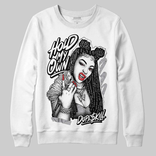 Jordan 4 OG “White Cement” DopeSkill Sweatshirt New H.M.O Graphic Streetwear - White