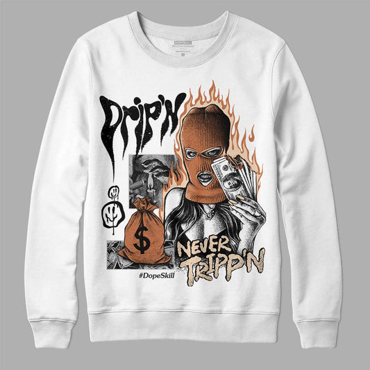 Jordan 3 Craft “Ivory” DopeSkill Sweatshirt Drip'n Never Tripp'n Graphic Streetwear - White