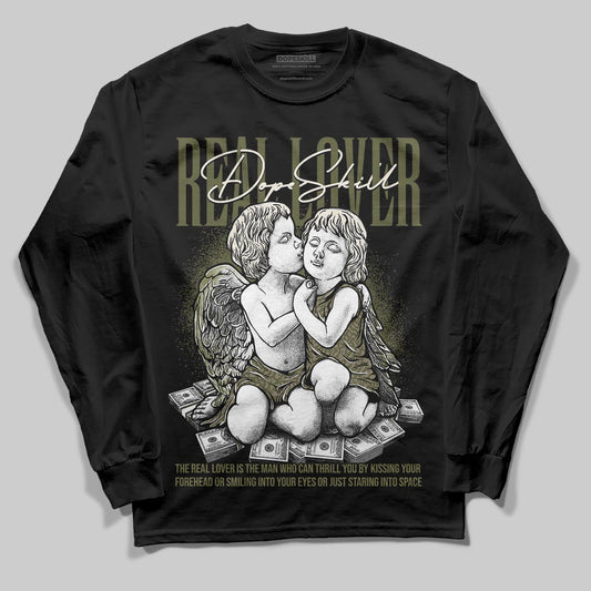 Jordan 3 “Medium Olive” aka “Family Affair” DopeSkill Long Sleeve T-Shirt Real Lover Graphic Streetwear - black