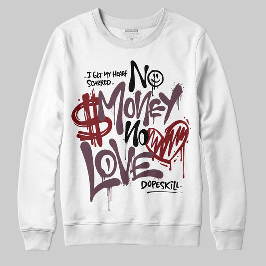 A Ma Maniére x Air Jordan 5 “Violet Ore” DopeSkill Sweatshirt No Money No Love Typo Graphic Streetwear - White