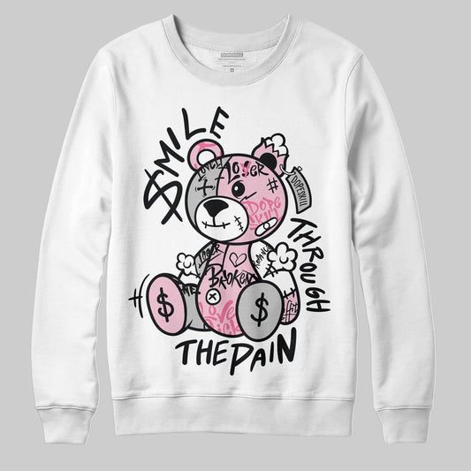 Jordan 5 OG “35th Anniversary” DopeSkill Sweatshirt Smile Through The Pain Graphic Streetwear - White