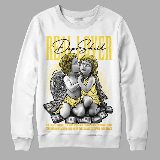 Jordan 11 Low 'Yellow Snakeskin' DopeSkill Sweatshirt Real Lover Graphic Streetwear - White