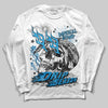 Jordan 4 Retro Military Blue DopeSkill Long Sleeve T-Shirt Drip Season Graphic Streetwear - White