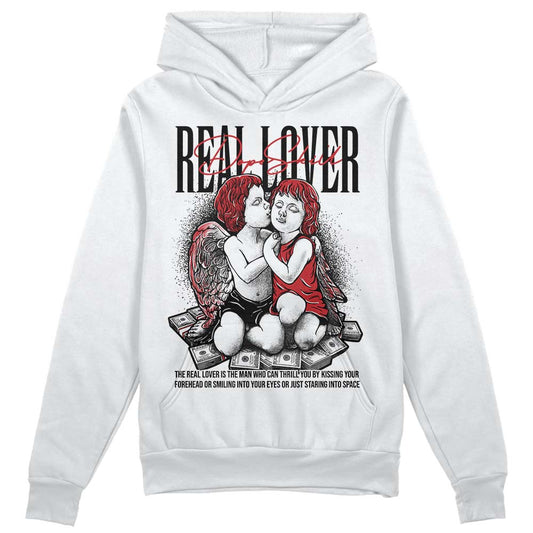 Jordan 12 “Red Taxi” DopeSkill Hoodie Sweatshirt Real Lover Graphic Streetwear - White