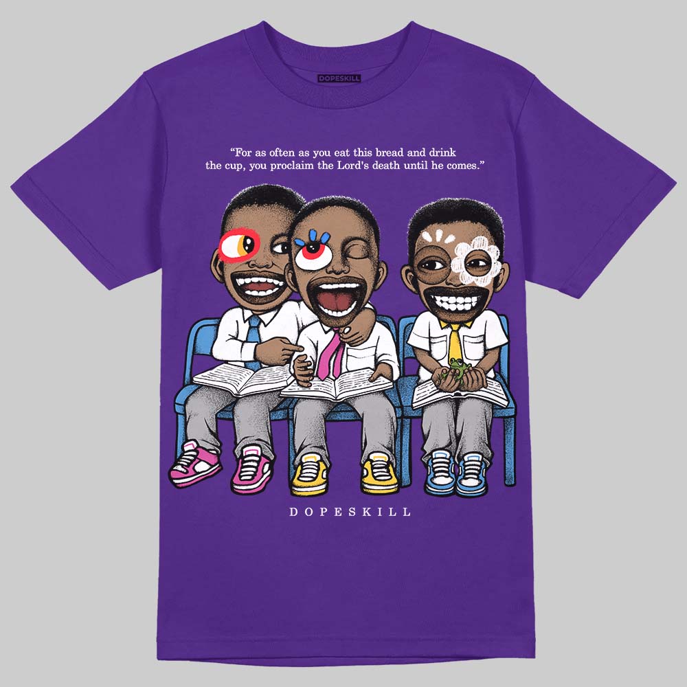 PURPLE Sneakers DopeSkill T-Shirt First Sunday Graphic Streetwear - Purple