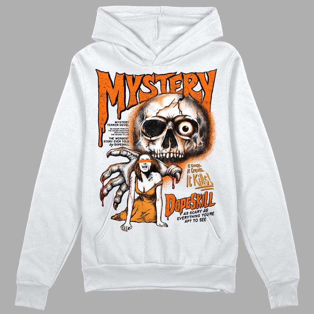 Orange, Black & White Sneakers DopeSkill Hoodie Sweatshirt Mystery Ghostly Grasp Graphic Streetwear - White