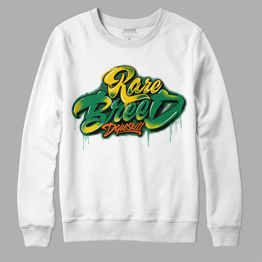 Green Sneakers DopeSkill Sweatshirt Rare Breed Type Graphic Streetwear - White