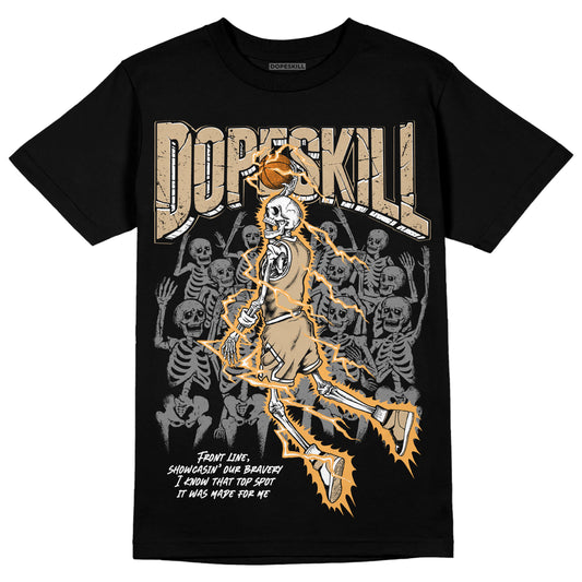 TAN Sneakers DopeSkill T-Shirt Thunder Dunk Graphic Streetwear - Black 