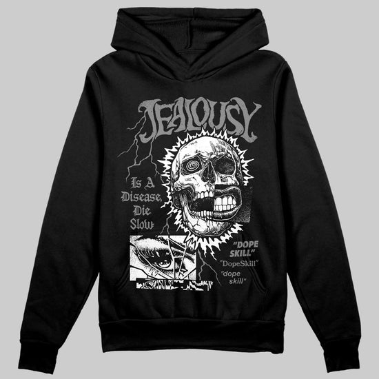 Grey Sneakers DopeSkill Hoodie Sweatshirt Jealousy Graphic Streetwear - Black