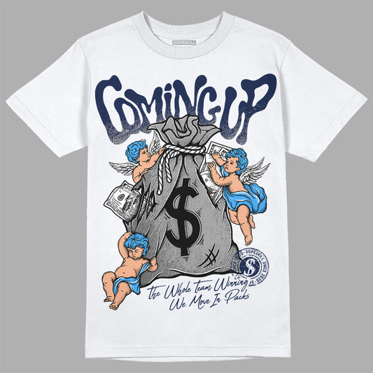 Jordan 3 "Midnight Navy" DopeSkill T-Shirt Money Bag Coming Up Graphic Streetwear - White