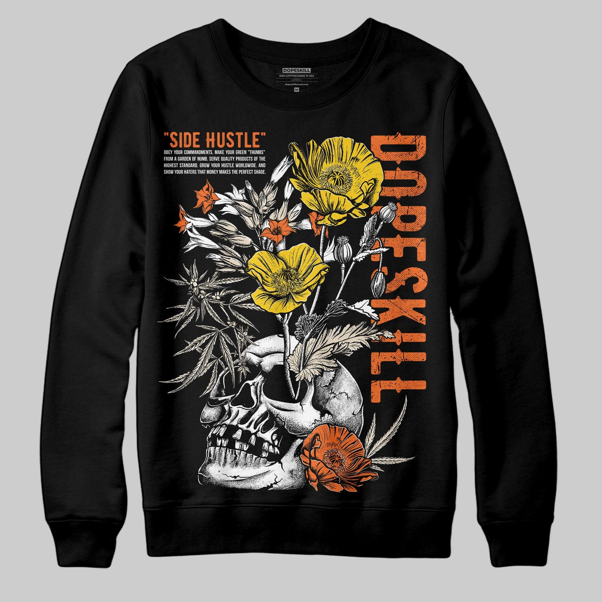 Jordan 3 “Starfish” DopeSkill Sweatshirt Side Hustle Graphic Streetwear - Black