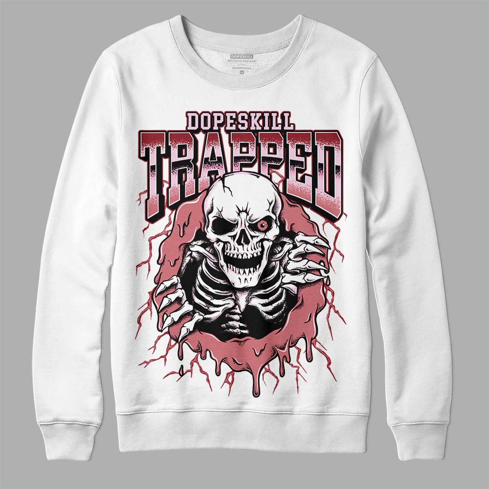Valentine's Day Collection DopeSkill Sweatshirt Trapped Halloween Graphic Streetwear - White
