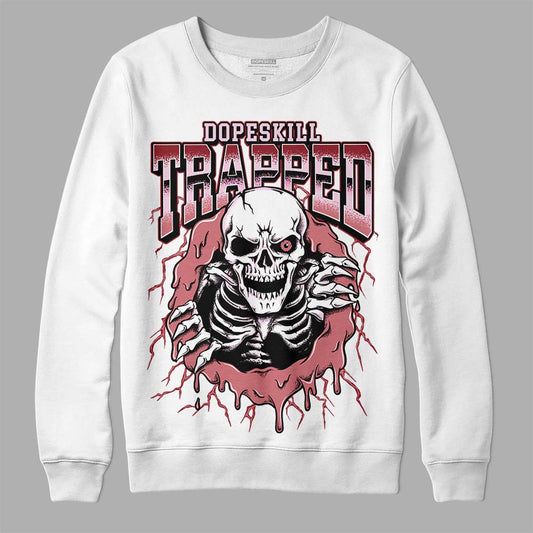 Valentine's Day Collection DopeSkill Sweatshirt Trapped Halloween Graphic Streetwear - White