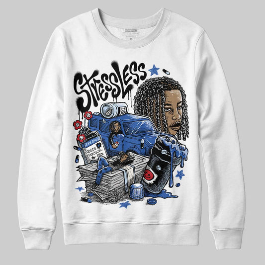 Awake NY x Jordan 5 Retro 'Black Racer Blue' DopeSkill Sweatshirt Stressless Graphic Streetwear - White