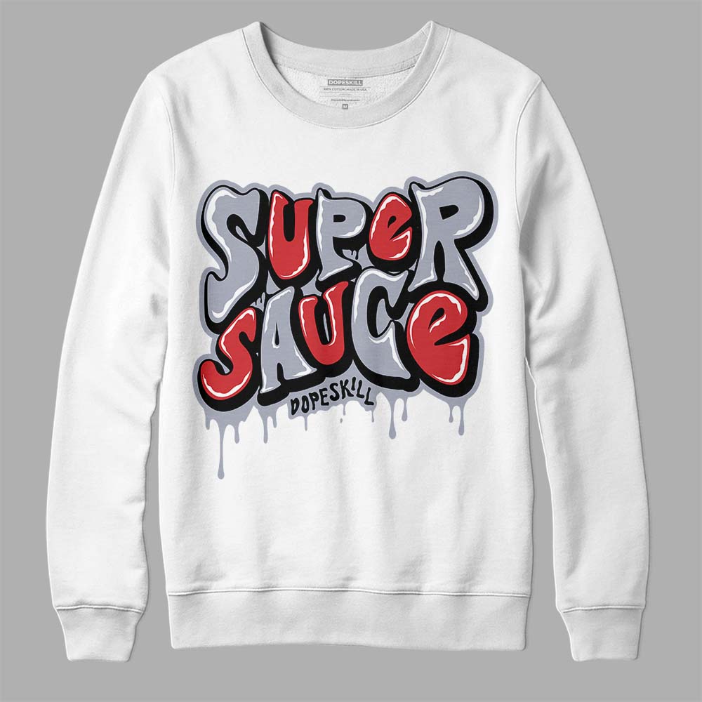 Jordan 4 “Bred Reimagined” DopeSkill Sweatshirt Super Sauce Graphic Streetwear - White