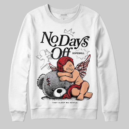 Jordan 4 OG “White Cement” DopeSkill Sweatshirt New No Days Off Graphic Streetwear - White