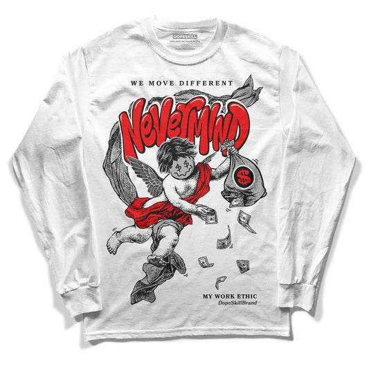 Jordan 1 Low OG “Shadow” DopeSkill Long Sleeve T-Shirt Nevermind Graphic Streetwear - White