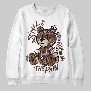 Harris Tweed x Wmns Dunk Low 'Sesame' DopeSkill Sweatshirt Smile Through The Pain Graphic Streetwear - White