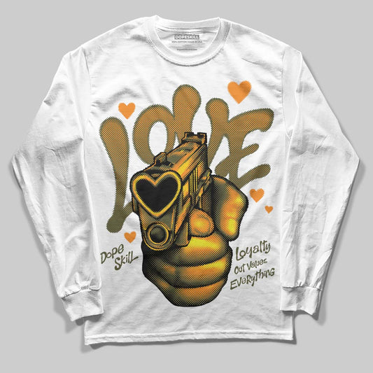 Olive Sneakers DopeSkill Long Sleeve T-Shirt Love Shot Graphic Streetwear - White
