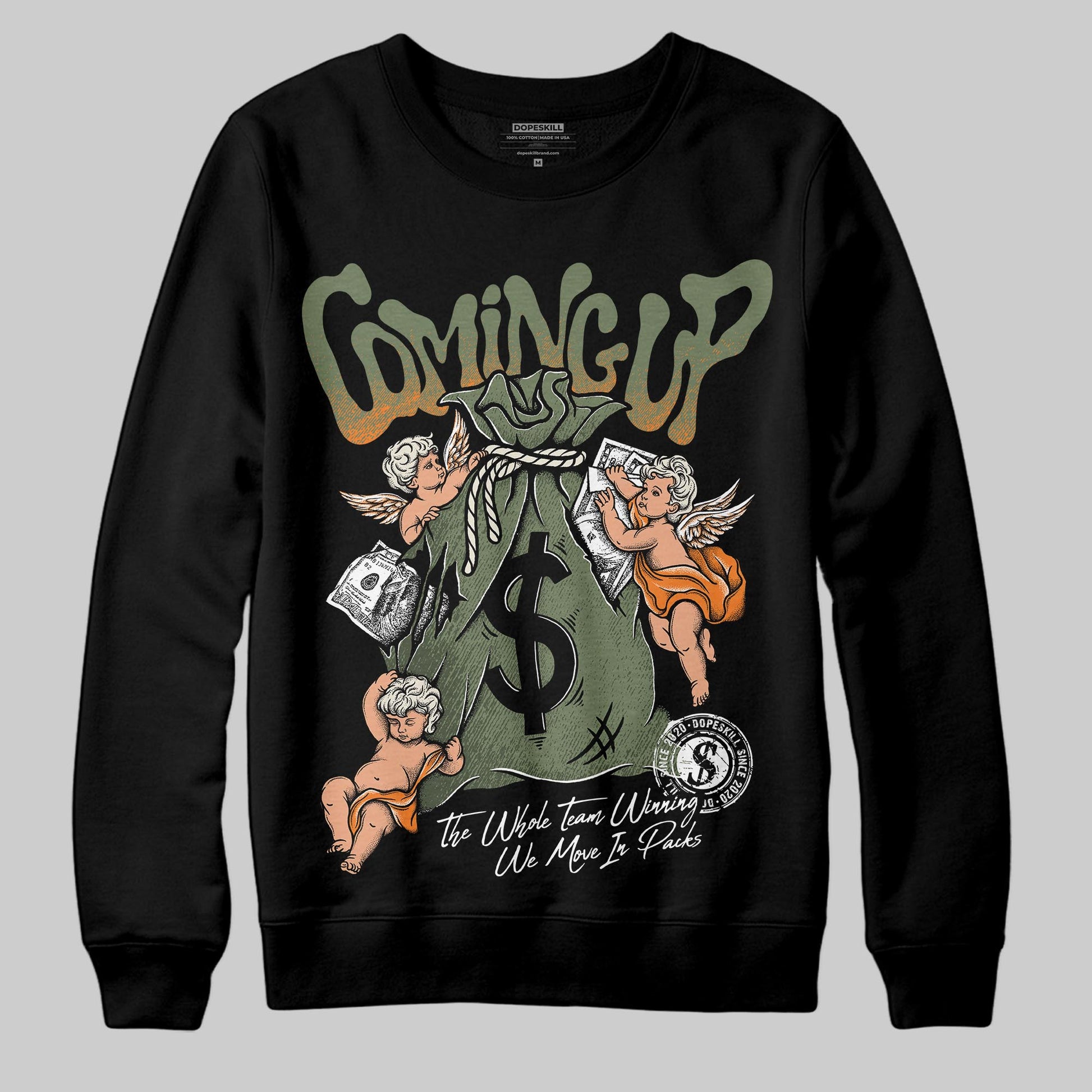 Jordan 4 Retro OG SP Undefeated (2025) DopeSkill Sweatshirt Money Bag Coming Up Graphic Streetwear - black