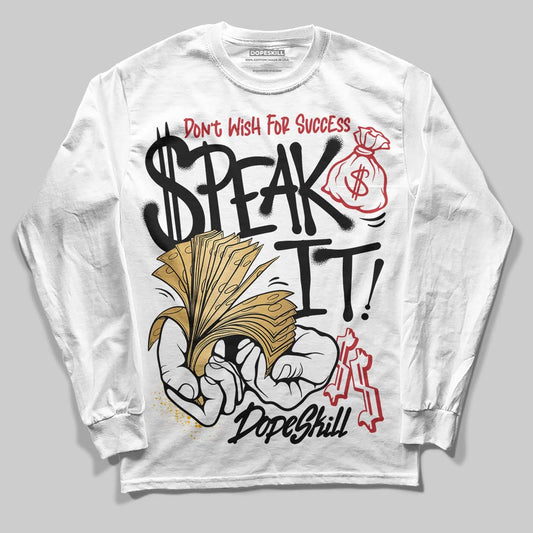 Jordan 12 Retro 'Taxi' 2025 DopeSkill Long Sleeve T-Shirt Speak It Graphic Streetwear - White