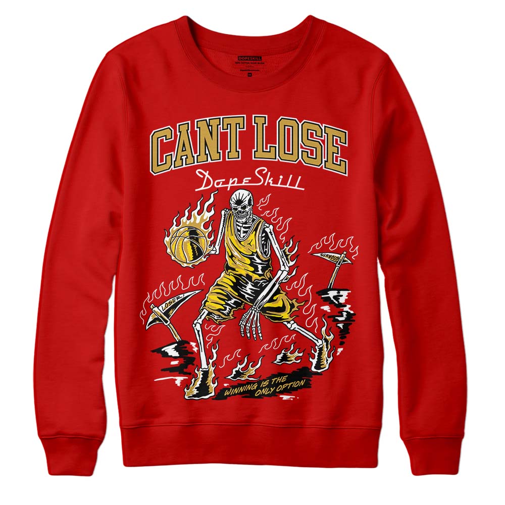 Red Sneakers DopeSkill Red Sweatshirt Cant Lose Graphic Streetwear