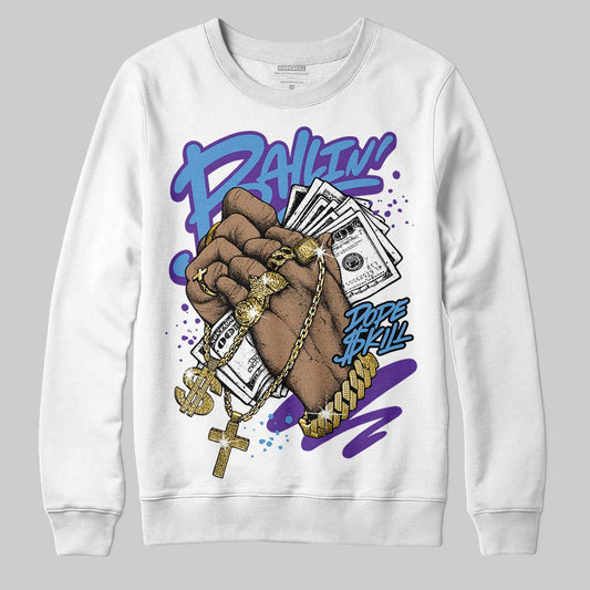 PURPLE Sneakers DopeSkill Sweatshirt Always Ballin' Graphic Streetwear - White