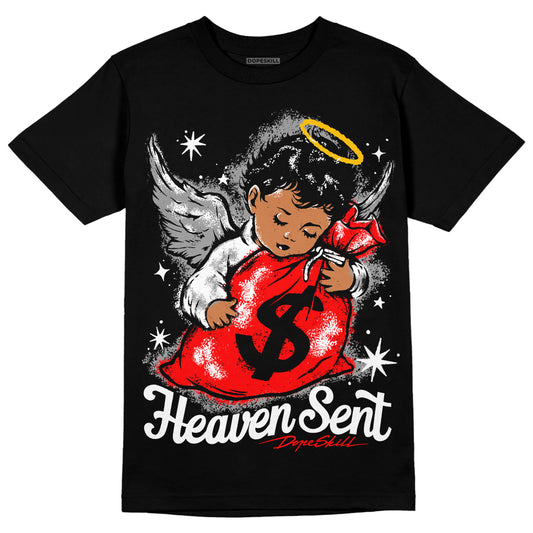 Black and White Sneakers DopeSkill T-Shirt Heaven Sent Graphic Streetwear - black