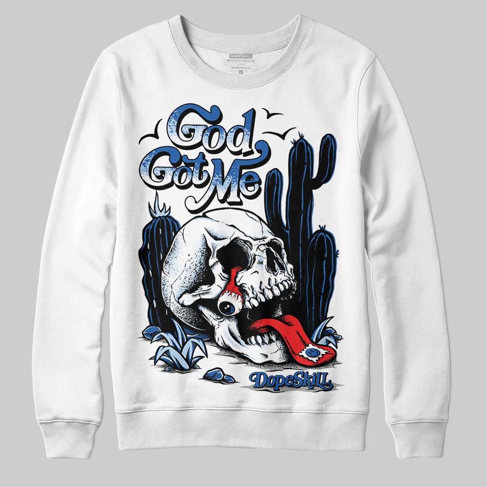 Jordan 11 Low “Space Jam” DopeSkill Sweatshirt God Got Me Graphic Streetwear - White