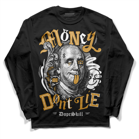 Jordan 11 "Gratitude" DopeSkill Long Sleeve T-Shirt Money Don't Lie Graphic Streetwear - Black