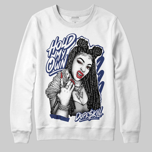 Jordan 1 High OG Rare Air "Deep Royal Blue" DopeSkill Sweatshirt New H.M.O Graphic Streetwear - White
