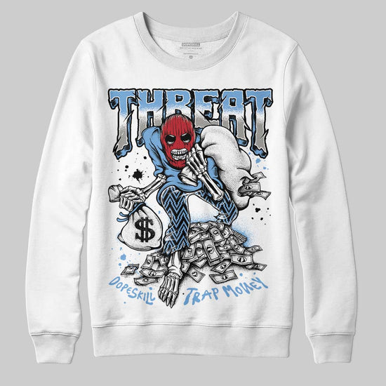 Jordan 12 Retro 'Melo' DopeSkill Sweatshirt Threat Graphic Streetwear - White