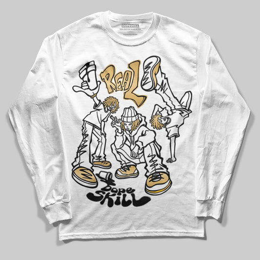 Jordan 12 Retro 'Taxi' 2025 DopeSkill Long Sleeve T-Shirt Real Y2K Players Graphic Streetwear - White